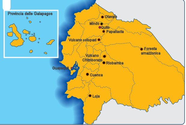 Ecuador - Mappa del territorio